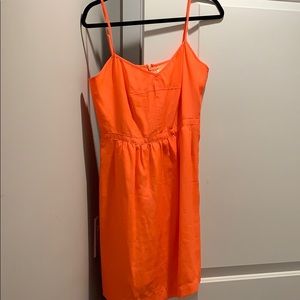 Neon orange J.Crew dress